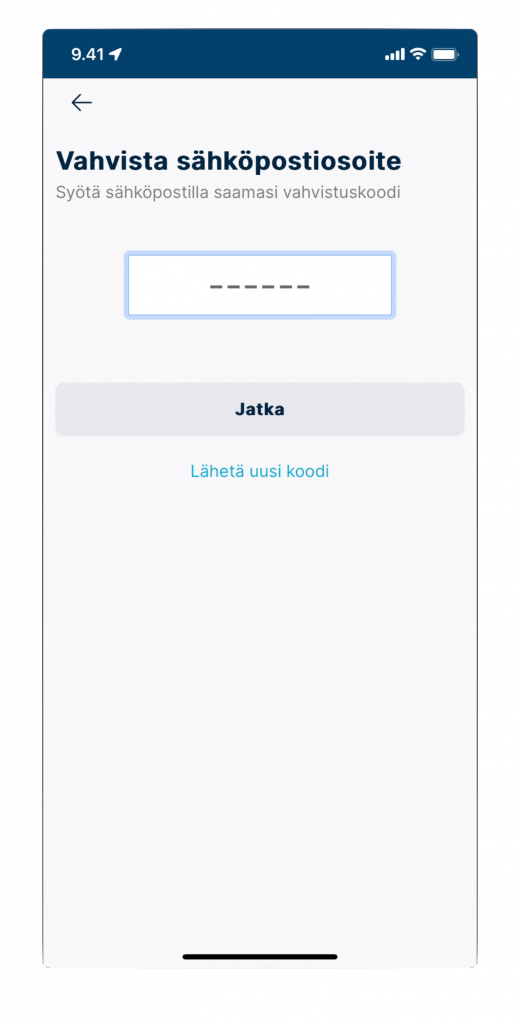 Screenshot of VÖRK app login page.