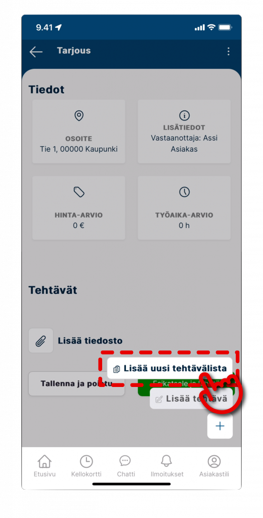 Screenshot of creating offer in VÖRK app step 4.