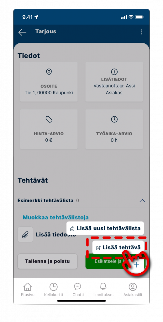 Screenshot of creating offer in VÖRK app step 5.