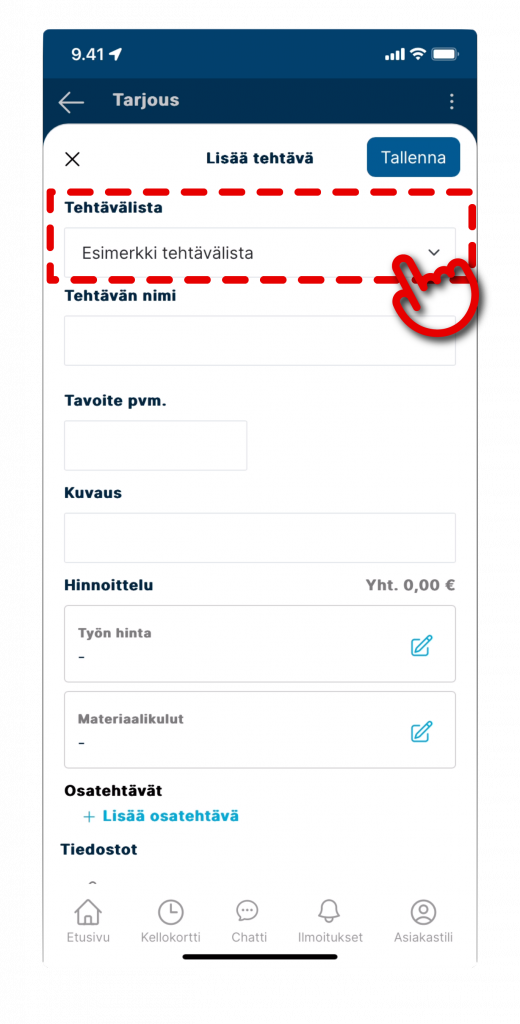 Screenshot of creating offer in VÖRK app step 6.