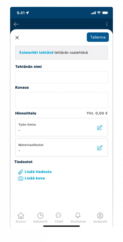 Screenshot of creating offer in VÖRK app step 7.